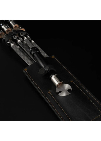 Шашлычный набор, набор шампуров в кожаном чехле G19 No Brand (365654984)