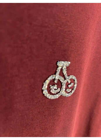 Футболка женская A-N 911-20 средняя длина вишня камушки one size No Brand - (318828259)