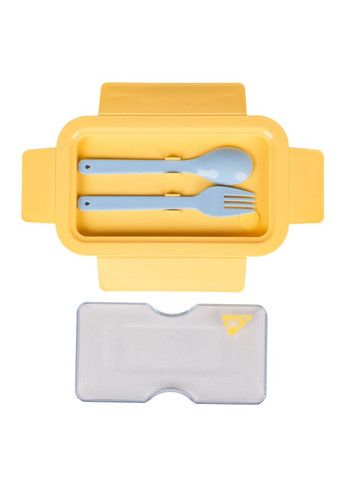 Ланч-бокс із приладами Fusion 708168 850 мл жовтий із блакитним Yes (364494855)