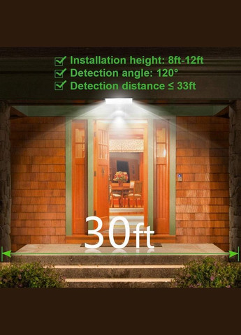 Солнечный светильник JESLED 90 LED с датчиком движения, аккумулятор 2600 мАч, IP65, для двора, фасада, улицы No Brand (339671889)