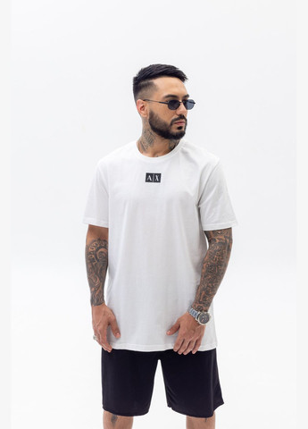 Белая базовая футболка с лого a x с коротким рукавом Vakko