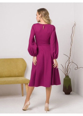 Малинова сукня 12423 малинова ISSA PLUS однотонна