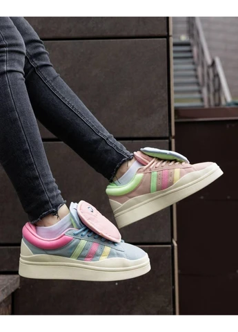 Рожеві кросівки чоловічі adidas campus x bunny moon pink адідас кампус рожеві демісезон No Brand