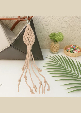 Набір макраме ручного в'язання і для рукоділля брелока «Ромб» для ключів, сумки та аксесуарів No Brand (338854858)