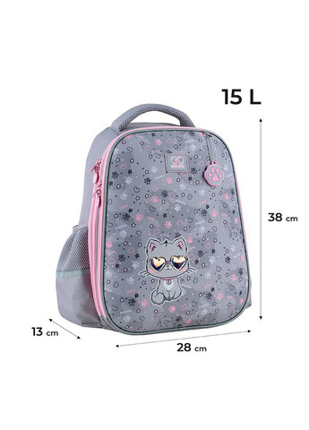 Шкільний рюкзак Education напівкаркасний GO24-165M-3 Meow GoPack (293504289)