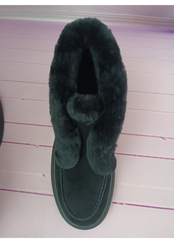 Зимние ботинки женские замшевые на меху No Brand без декора из натуральной замши