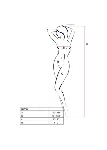 Бодистокинг BS050 white, комбинезон, имитация чулок и пояса Passion (369951264)