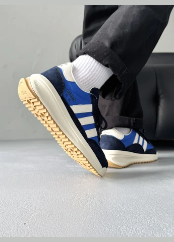Синій Осінні кросівки чоловічі adidas sl 72 rtn black blue white | адідас сл 72 ртн сині No Brand
