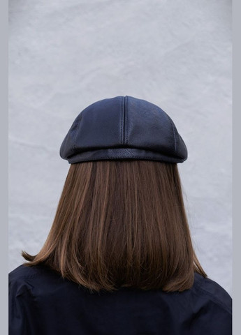 Шкіряна кепка восьмиклинка driver black Without (326597231)