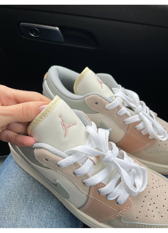 КРОССОВКИ ЖЕНСКИЕ NIKE AIR JORDAN 1 LOW BEIGE GREY НАЙК АИР ДЖОРДАН No Brand серые демисезоны (368862382)