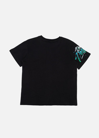 Черная летняя футболка с коротким рукавом для мальчика цвет черный цб-00243023 BLN