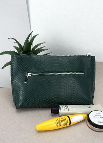 Подарочный женский набор №88: косметичка + обложка на паспорт + ключница (зеленый питон) HandyCover (282724919)