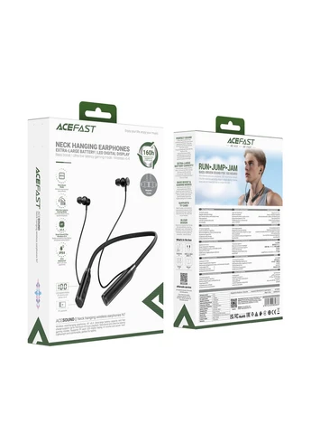 Бездротові спортивні навушники N7 neck hanging wireless earphones Чорний Acefast (394757068)