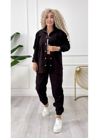 Костюм (сорочка, штани), колір Темно-коричневий No Brand (361245798)