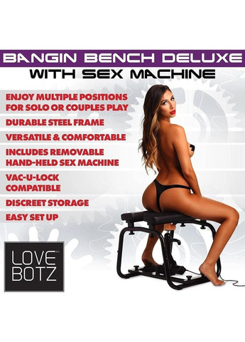 Секс-машина стул Deluxe Bangin' Bench with Sex Machine мультискоростная XR Brands (290850748)