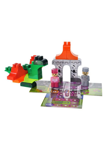 Конструктор Дракон і замок 3в1 з іграми, пластик, картон, QB300-106, від 3 років qbee Кон7636 (370653713)