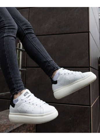 Черные демисезонные кроссовки мужские adidas stan smith pf white black адидас No Brand
