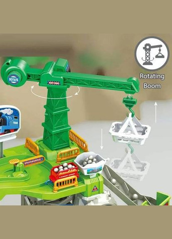 Детский игровой трек 668-26 "Копа", 2 поезда-вагонетки, подъемный кран, автоматический подъемник Fun Game (345641105)