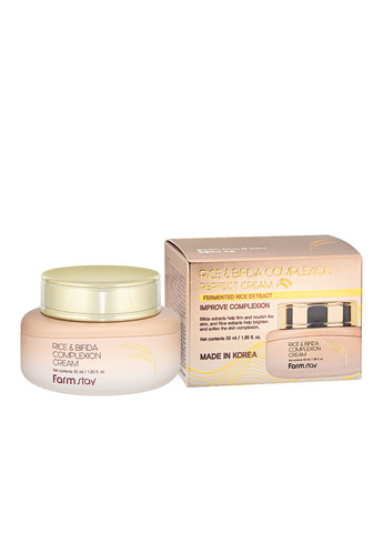 FarmStay Крем для обличчя Rice & Bifida Complexion Cream з рисом і пробіотиком 55 мл — Крем, Південна Корея (338254737)