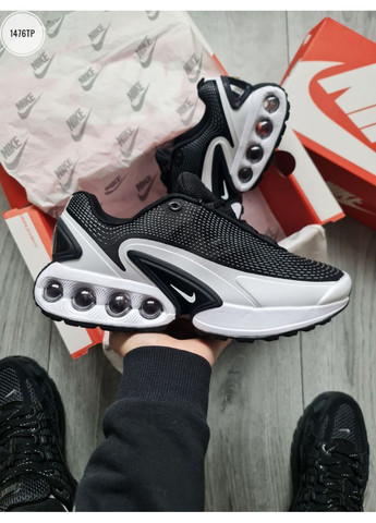 Черные демисезонные кроссовки мужские nike air max dn black / white найк аир макс дн No Brand