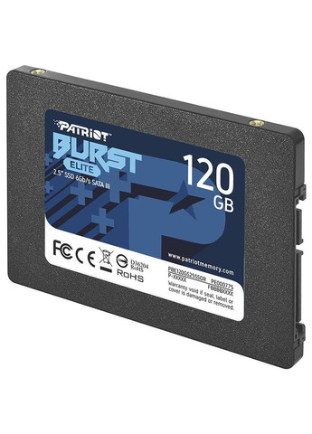 Накопитель SSD 120GB Burst Elite 2.5" SATAIII TLC (PBE120GS25SSDR) Patriot (332970447)