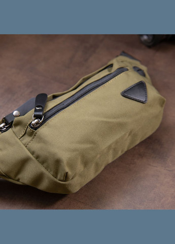 Сумка мужская через плечо бананка на пояс нейлон 20636 Зеленая Vintage (302008959)