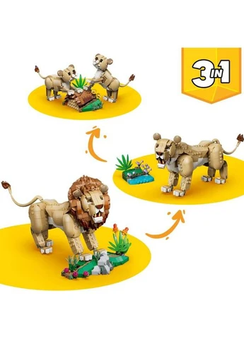 Конструктор Creator Дикі тварини Величний лев 839 деталей (31386) Lego (400149659)