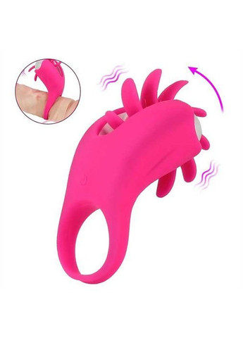 Віброкільце з ротацією для стимуляції клітора 20 режимів фуксія No Brand (366667637)