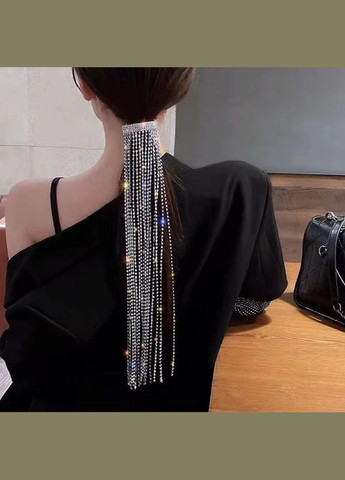 Заколка з ланцюжками зі страз прикраса для волосся Honey Fashion Accessories сріблястий (12-246) No Brand (313654073)