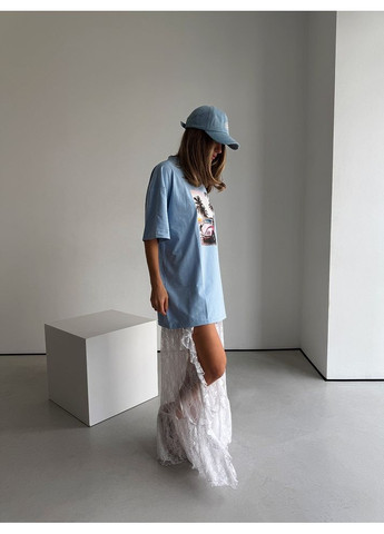 Жіноча широка футболка КАБРІОЛЕТ з принтом (mil564) milirud - (369150653)