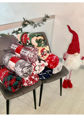 Плед велюр Зимовий орнамент 200*230 No Brand (364217844)