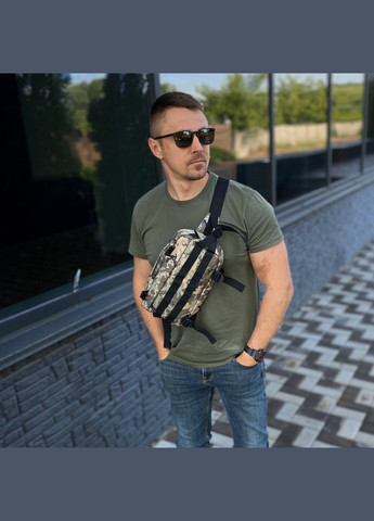 Сумка піксель на пояс через плече чоловіча нагрудна TK L No Brand (300172278)