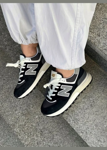 Чорно-білі кросівки осінь/весна new balance No Brand 574 Legacy Black