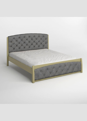 Полуторне дерев'яне ліжко Мехіко (RAL1020)/Аляска 93 (Сірий) 120х190 см (MBG-12325) Mebigrand (366087130)