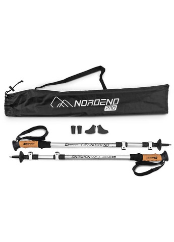 Трекінгові палиці Nordend Pro сріблясті Hop-Sport (361952349)
