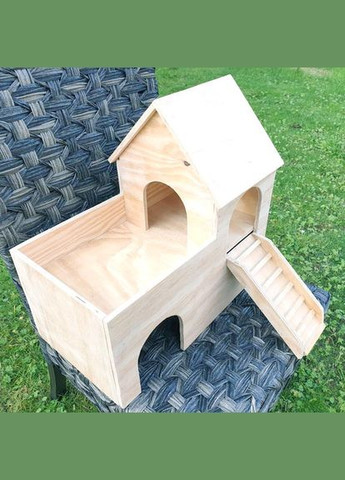 Будиночок для кроликів з дерева Карасто бланже (ДКР-001401) No Brand (328605623)