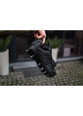 Чорні літні кросівки nike shox tl triple black найк шокс тл No Brand