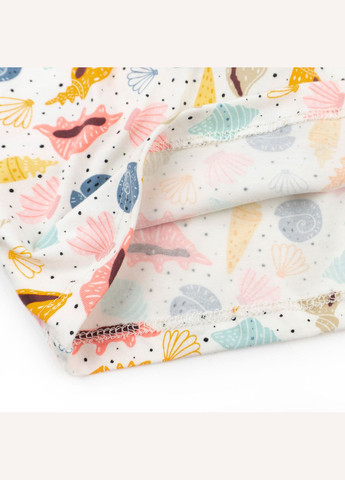 Комбинированное платье для девочки dexter`s на лето с ярким принтом shell разноцветный dexter's (333984633)