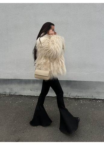 Шуба из искусственного меха лама бежевая No Brand (369667333)