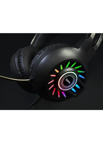 Игровые стерео наушники ESD04 с микрофоном и LED подсветкой (Черный) Hoco (332634150)