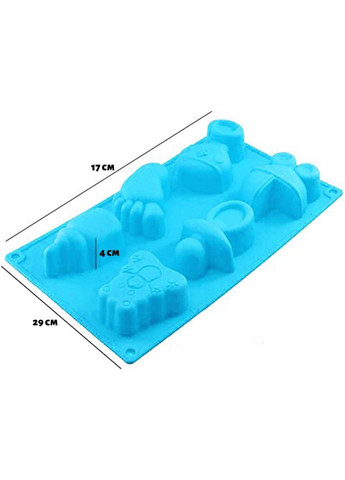 Форма силиконовая на планшете 3D молд "Детский" на 6 фигурок 29x17 см Kitchen Master (341724469)