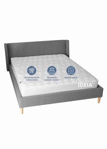 Наматрасник защитный 80х190х25 см Lux натяжной с бортом и резинкой по периметру пл 250 г/м2 плотный IDEIA (334726537)