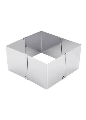 Набір із 6 розсувних квадратних форм для випікання та збирання тортів (квадрат для торта) 15-28 см різної висоти Master Class (330127490)