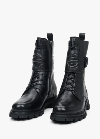 Зимние ботинки, цвет черный Estro