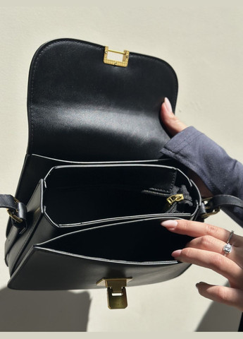 Жіноча чорна сумка 8015 8018 крос-боді No Brand (299279360)