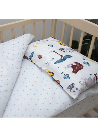 Дитячий комплект постільної білизни, ковдра 140*105 см, наволочка 40*60 см, гіпоалергенний Зоопарк ТЕПІК Білий (20870140105) ТЕП (368833613)