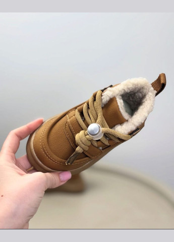 Бежевые повседневные зимние ботинки осенние детские рыжие 1467 No Brand