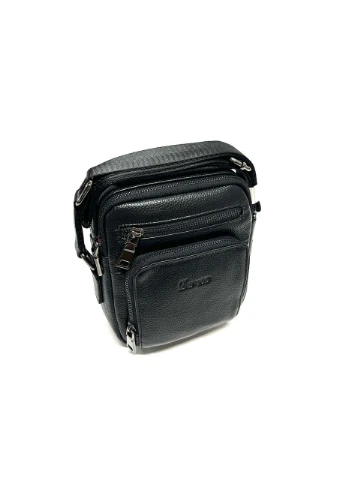 Мужская сумка Darvoz из натуральной кожи 6029 черная 20 х 16 х 9 No Brand (371681742)