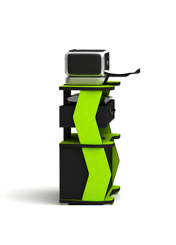 Комод для геймера XGamer CITY 2 ЛДСП 70/42/79 см чорно-зелений No Brand (355412626)