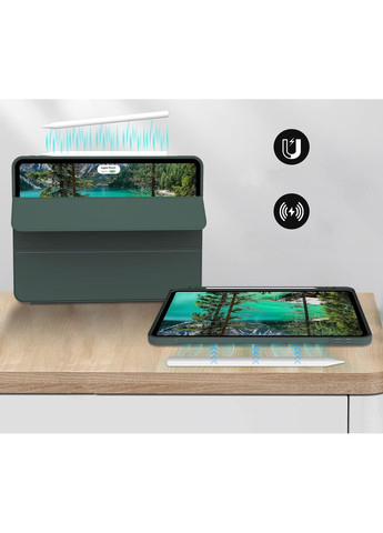 Чехол-книга Tri Fold Soft TPU с креплением Apple Pencil для Apple iPad Pro 11 2020/2021/2022 Dark Green (711110) BeCover (368679916)